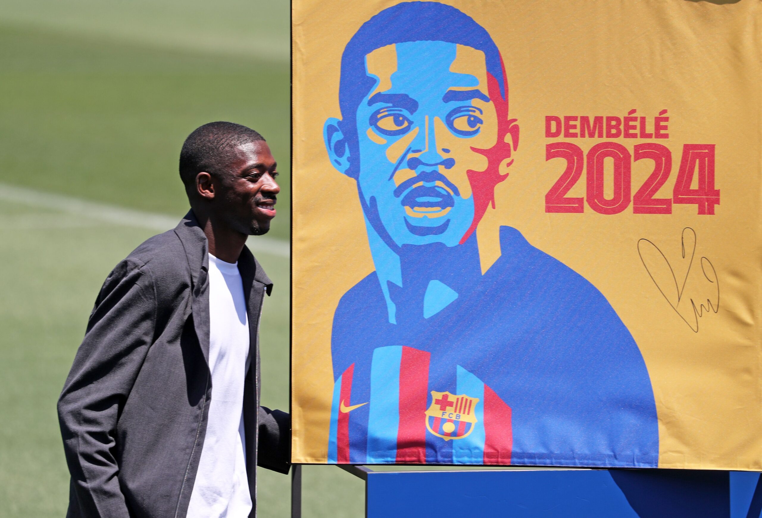 Fani apsmej veidu, kā “Barcelona” paziņoja par jauno līgumu ar Dembelē